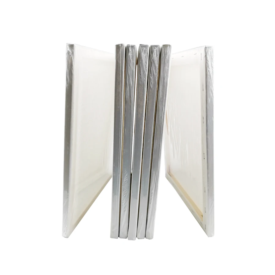 Good Quality Single Heat Shrink White Blank Cotton Stretched Canvas for Artist Painting