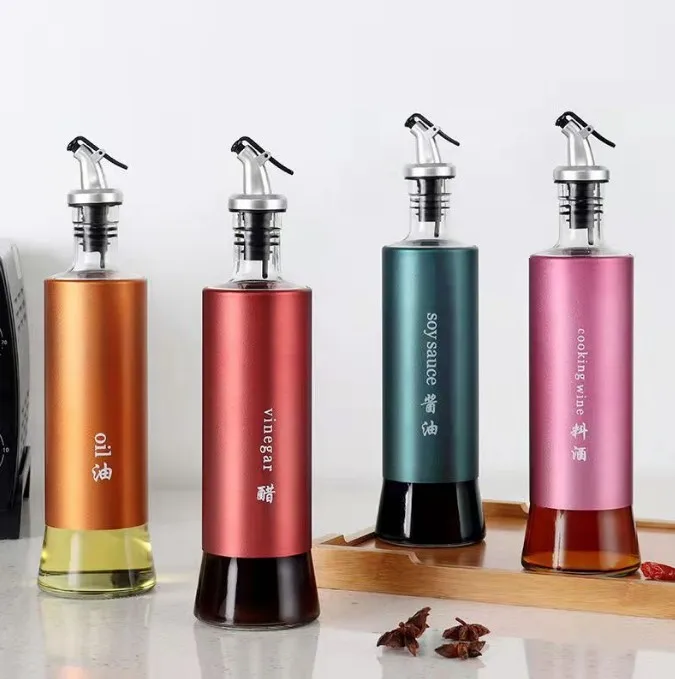 8oz 10oz 16oz Glass Oil Bottle Household Kitchen  Soy Sauce Bottle Condiment Bottle Oil Vinegar Pot