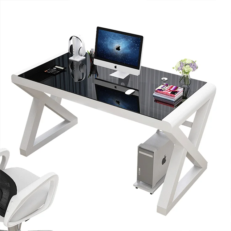 hot selling Nordic style luxury glass modern executive desk ergonomic  home furniture office computer desk