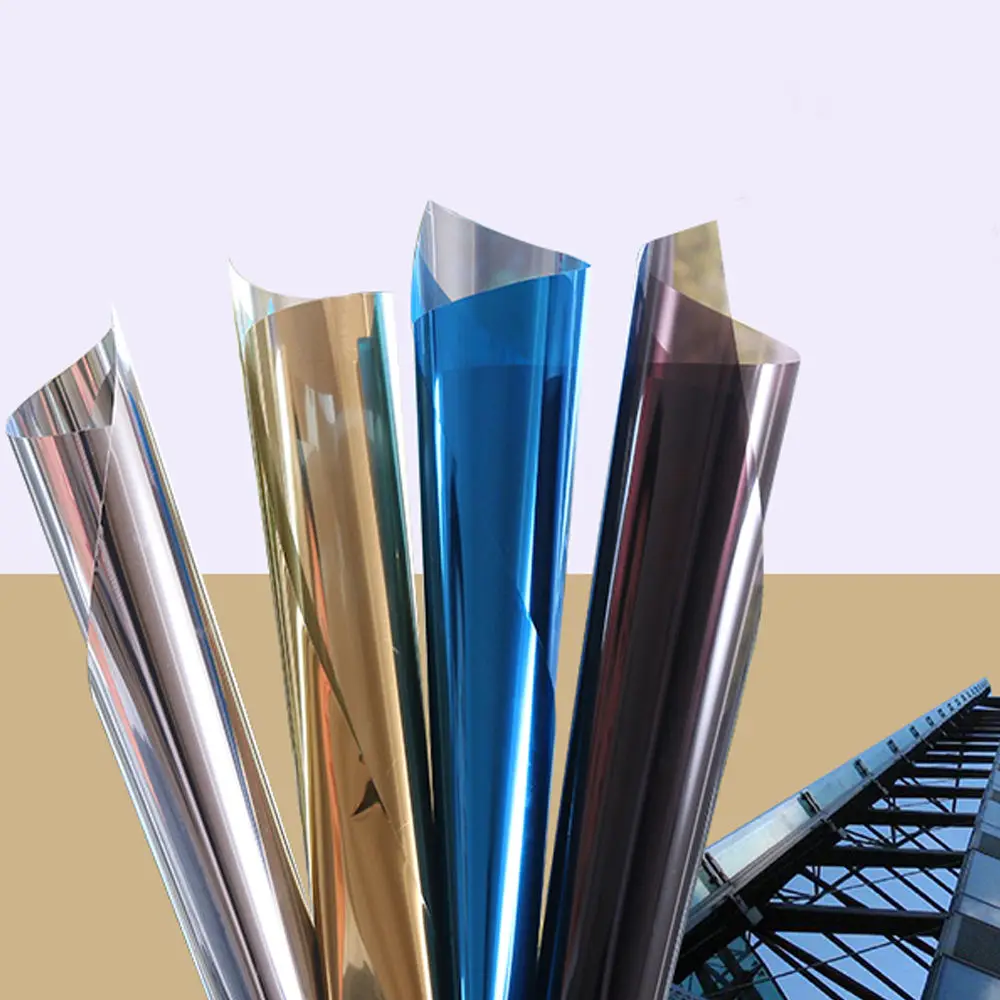 
30cm*100cm One-way Glass Self Adhesive Mirror Window Film DIY Solar Tint Reflective Insulated Foil Privacy 