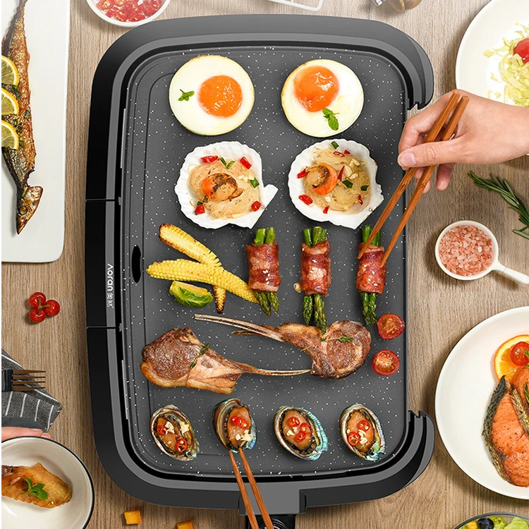 CUSTOMIZED Model Indoor Electric Grill Pan , Durable Quality Electric BBQ Grill Pan Factory Direct Support OEM