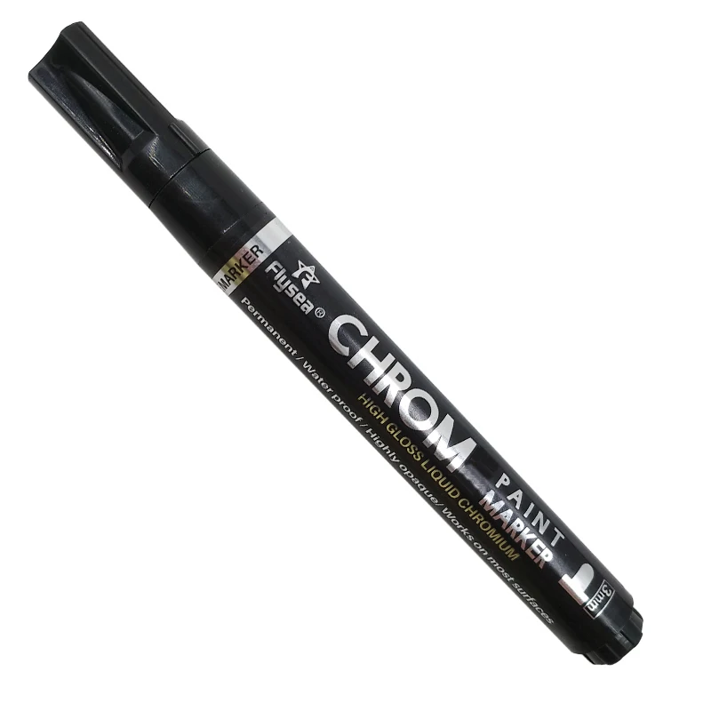 High Gloss Effects Liquid Mirror Marker Silver Liquid Oil-based Paint Marker Pen for Any Surface