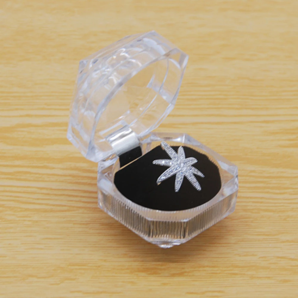 Customized Transparency Travel Size Handmade Gift Packaging Clear Plastic Jewelry Boxes for Rings