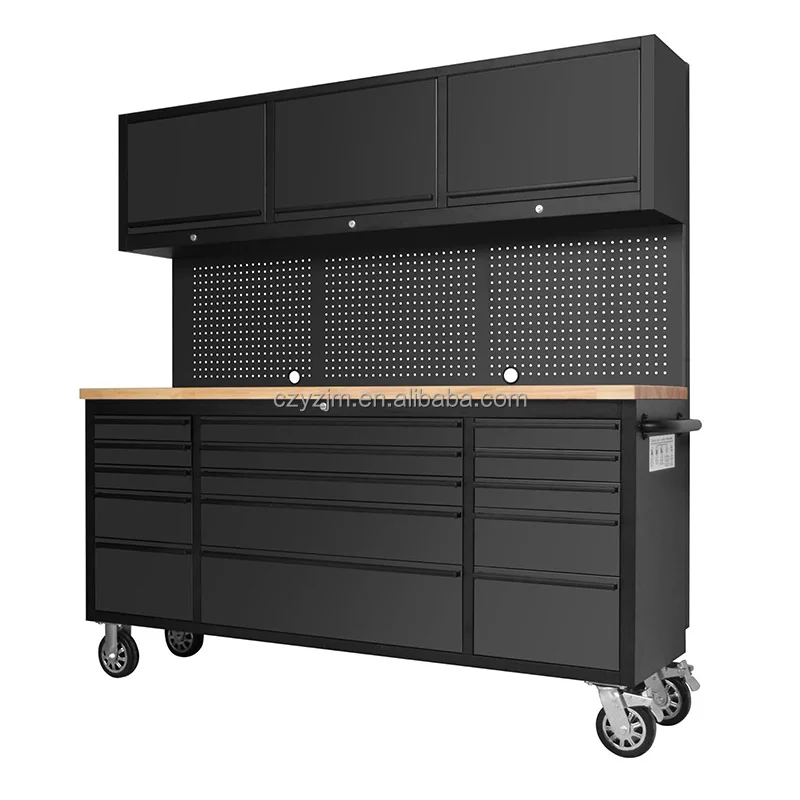 Stainless Steel Rolling Tool Trolley Car Service Equipment Garage Workstation on Wheels Workshop Tool Storage Cabinet