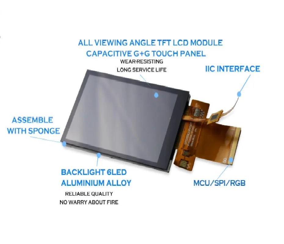 3.5 inch 320*480 ips all view  RGB SPI MIPI interface  mini lcd screen