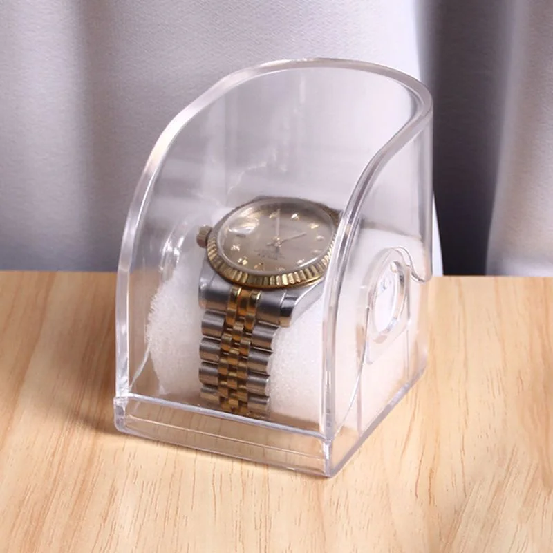 Luxury Smart Watch Organizer Countertop Display Single Watch Box Transparent Premium Acrylic Watch Display Stand Holder