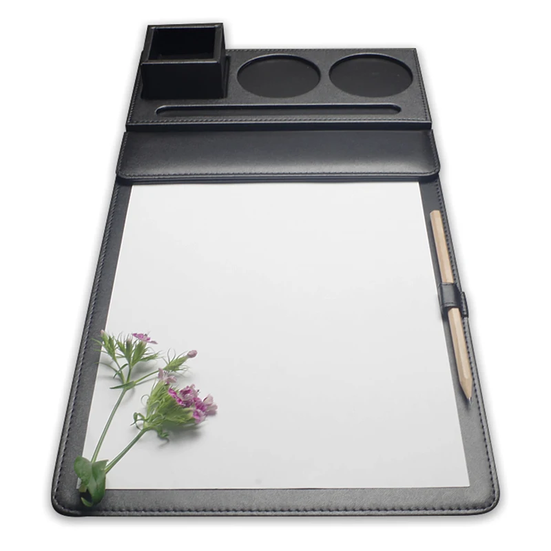 Маленькие кусачки для записей, сублимационные кусачки, новый дизайн, пользовательские кожаные кусачки для записей, меню с подставкой и логотипом meetting