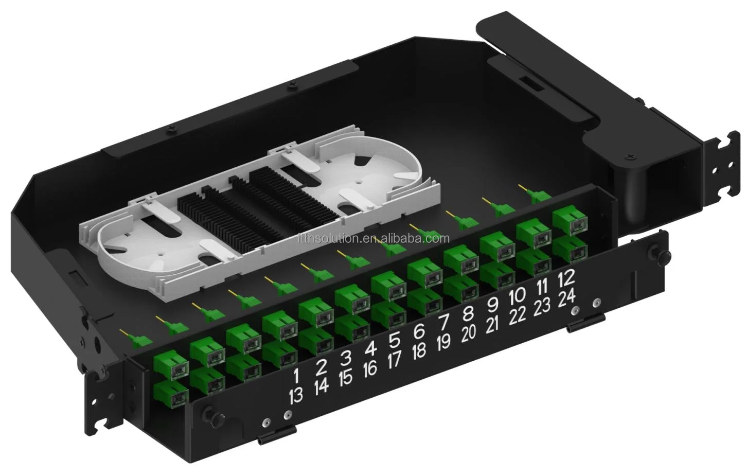19 inch rack mount Rotatable 1U ODF  fibre optique ftth 24 port SC fiber patch panel