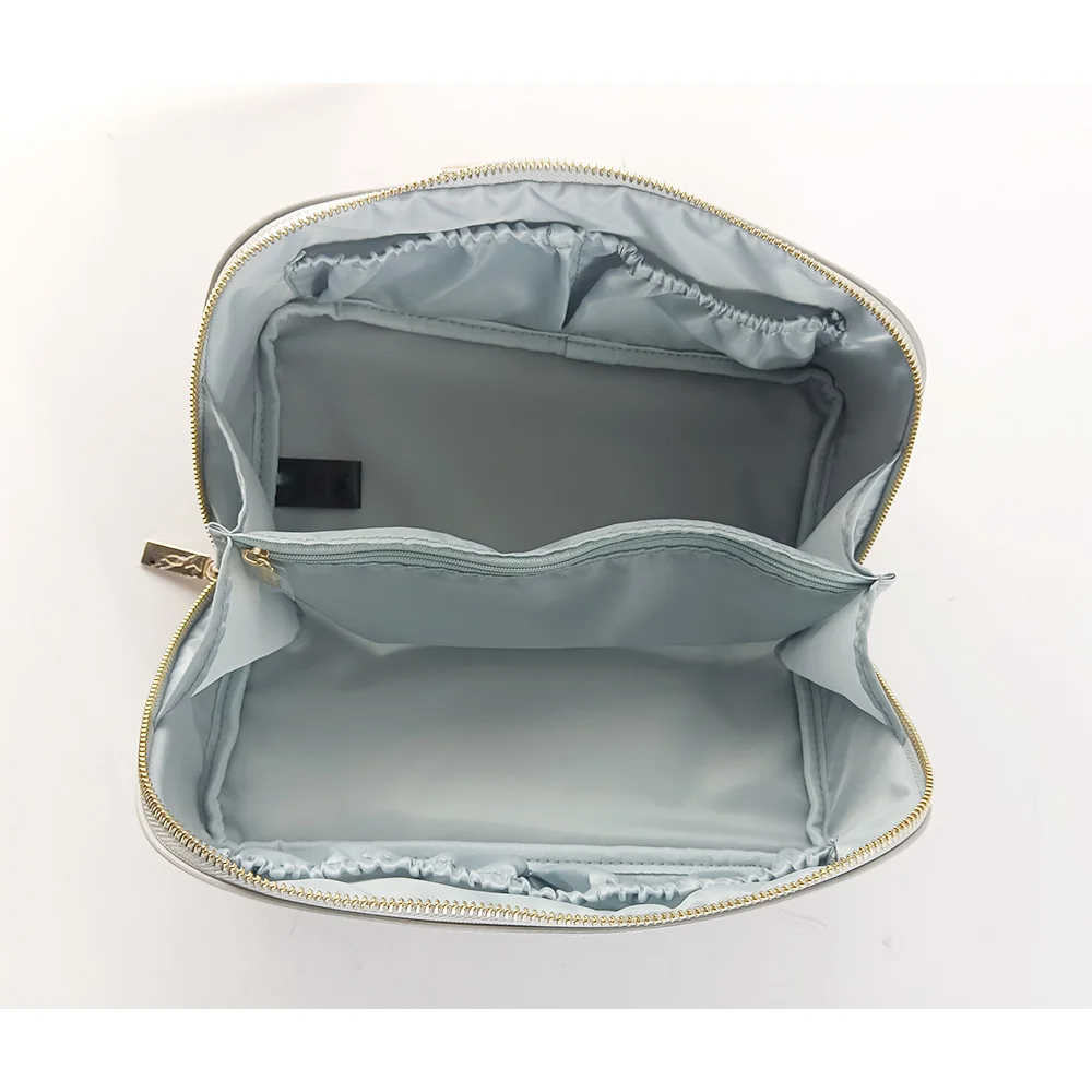 Hot  Luxury New Design Korean Style Large Capacity pu Leather Travel Cosmetic Case Printed Logo Storage  Travel Toiletry Bag