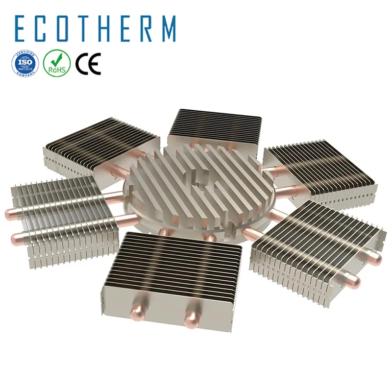 New product copper zippered fin heat sinks with heat pipe for LED light 800w led heat sink