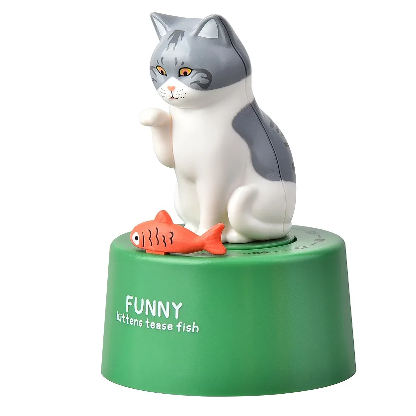 Cat Rotary and Loud Kitchen Timer with Scale Countdown Manual rotation Mechanical timer