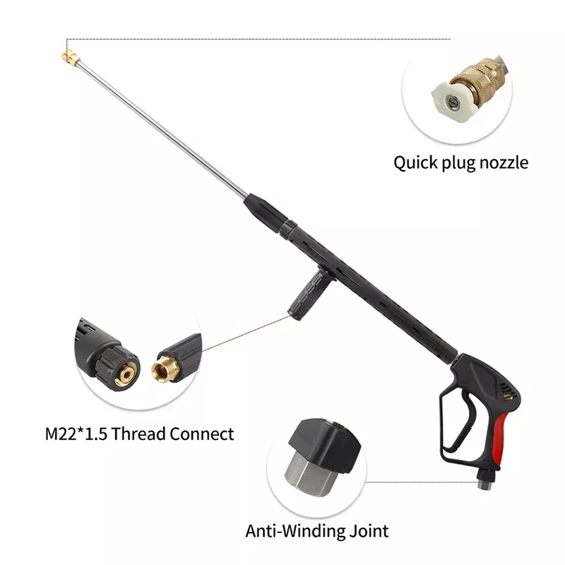 SPS  5000 PSI High-Power Car Wash Guns High Pressure Pressure Washer Gun With Extension Wand