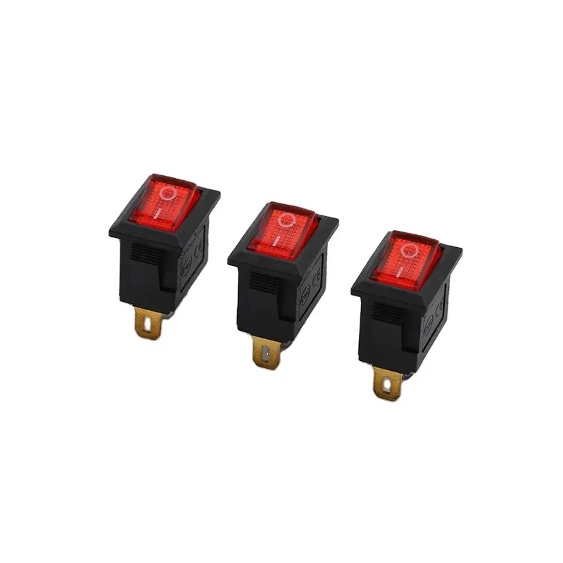 KCD11 illuminated rocker switch on off 3-pin 2 position mini Rocker Switch 10*15mm 3A 250VAC