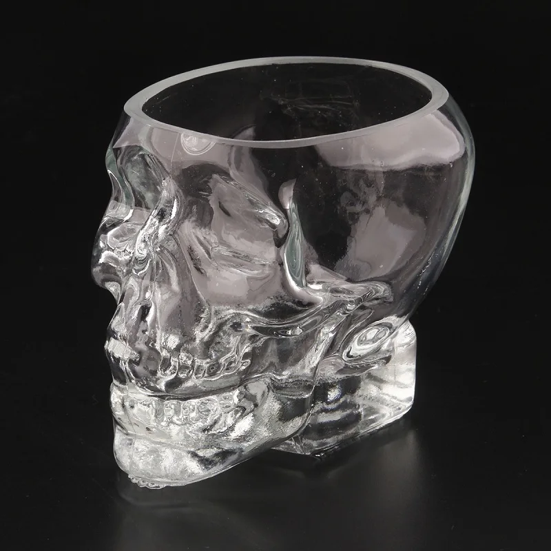 Direct Selling Clear Glass 75ML High Borosilicate Skull Cup Glass Glass Skull Cup