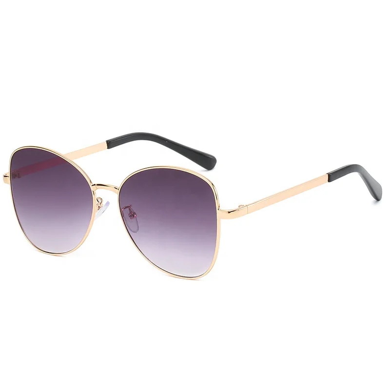 New oval large frame metal sunglasses men women custom logo street outdoor shade sunglasses round face glasses