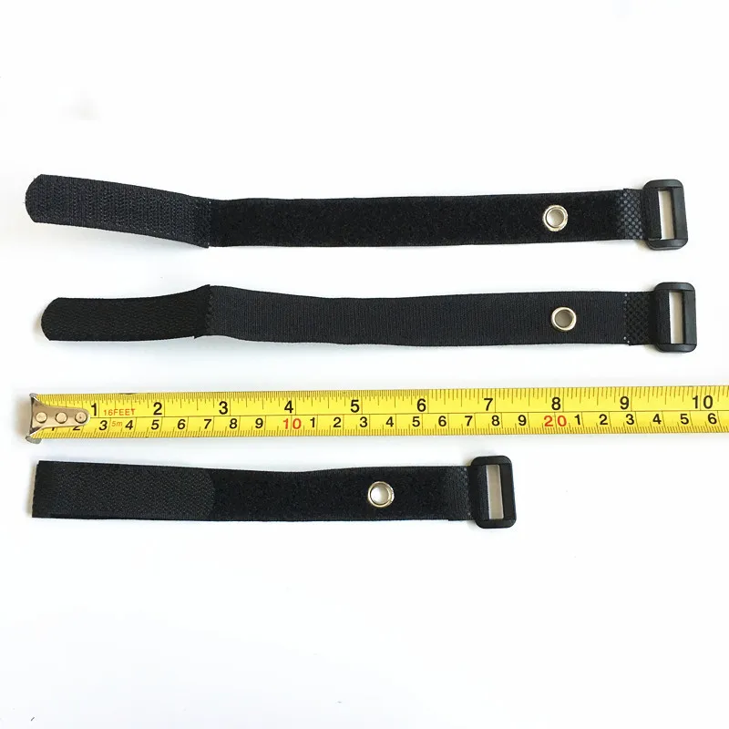 Free samples Customized Nylon mounting strap with Grommet velcroes Cinch Strap