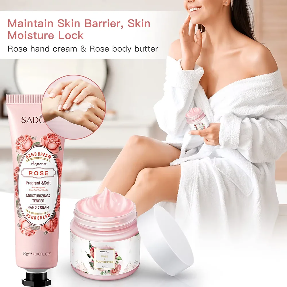 OEM Wholesale get well soon gifts for women Label logo Luxury Valentines Natural Bubble Shower Spa Body Care Bath Gift item Sets