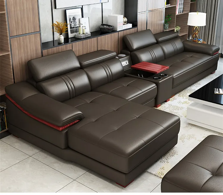 
 Современный кожаный диван, мебель для гостиной, диван с аудио   (60611491301)