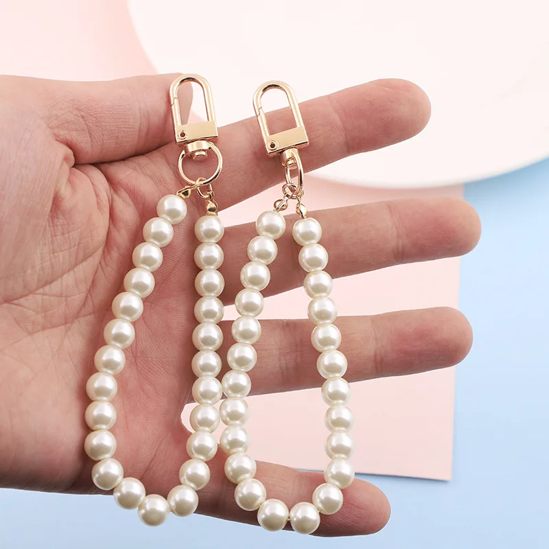 Роскошные женские красивые жемчужные бусины цепочка для ключей подвеска очаровательные подарки