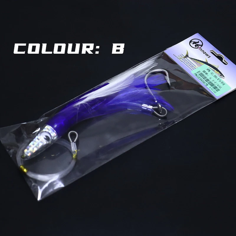 Sea Fishing Trolling Lure 6.5 inch Tuna Feathers