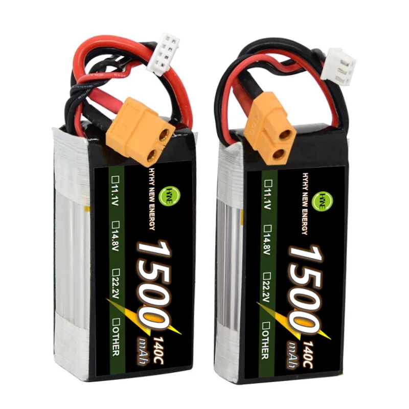 Factory OEM lithium lipo rechargeable battery 90C 140C 3S 4S 6S 1500mAh high discharge for FPV drone batteries