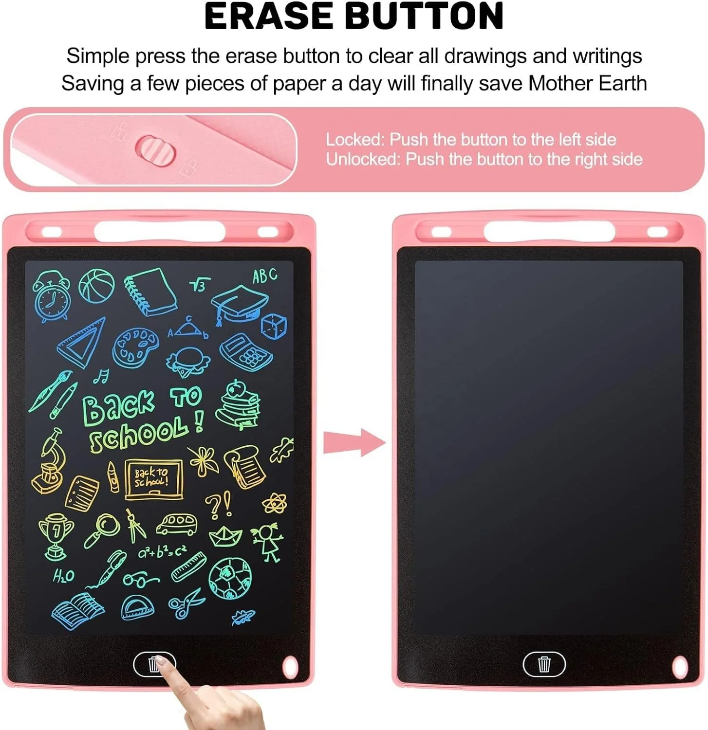 Christmas Gifts for Kids Lcd Writing Tablet Digital Drawing 8.5' 10 12' Paperless Notepad Handwriting Pad