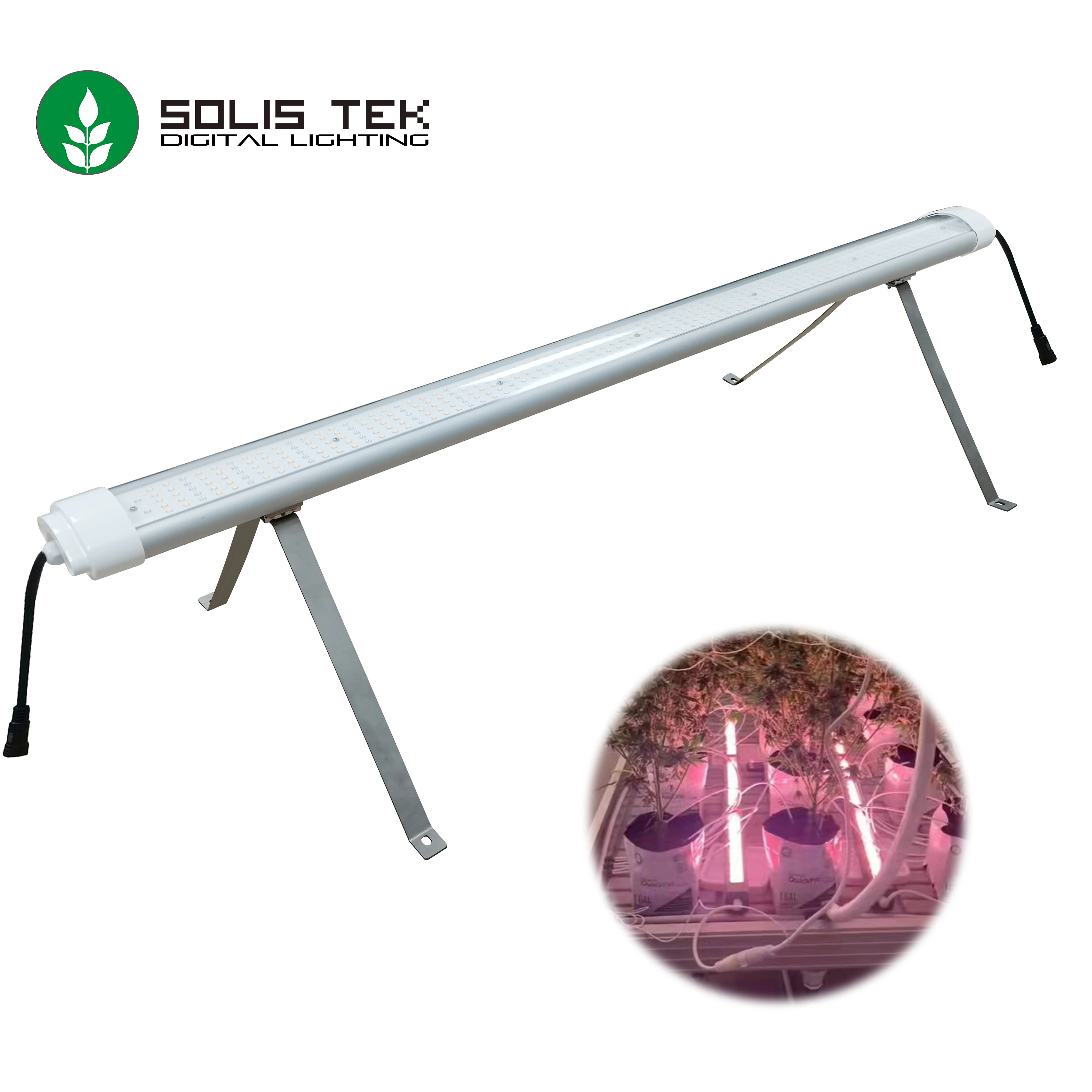 Solis Tek 120 Вт под навесом Высокоэффективная Светодиодная лампа для выращивания теплицы полного спектра освещение 4 фута в помещении