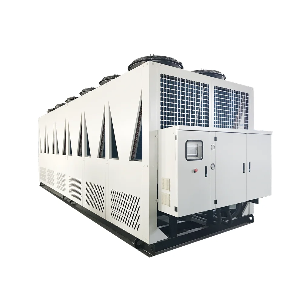 High Effective 100 Ton 150 Ton Capacity Screw Compressor Air Cooled Screw Chiller For Injection Molding Extrusion Machine