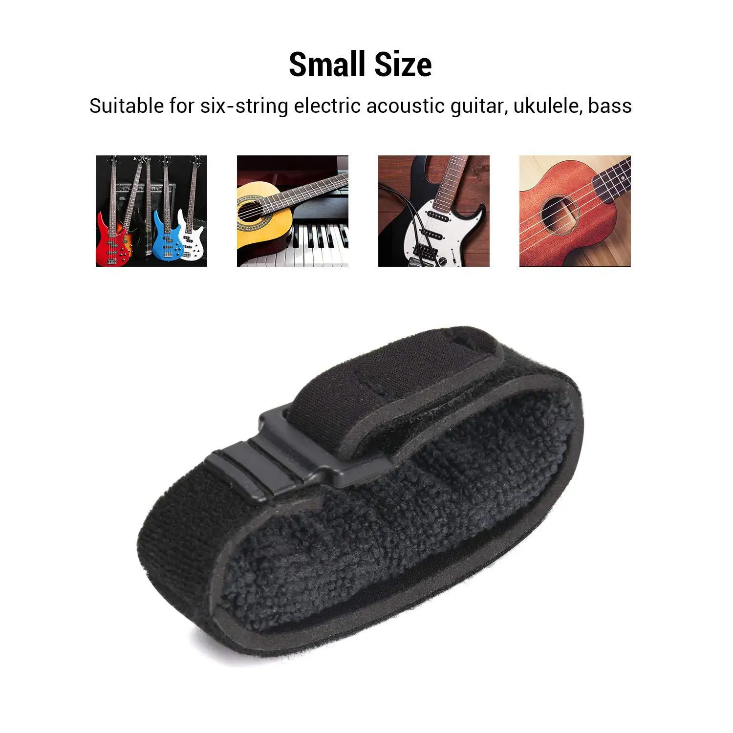 Guitar Bass Accessories Noise Reducer Dampener Adjustable Wrap Universal Guitar String Muter