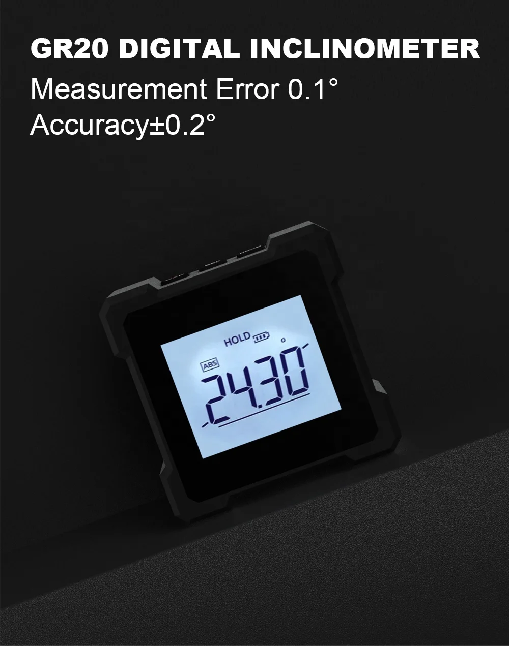 Portable data storage liquid level detector with built-in lithium-ion battery high-precision angle inclinometer