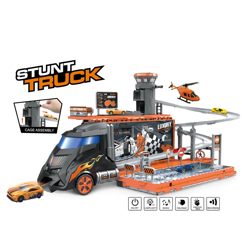 SINOVAN hot new S8610 Transform Track Trailer toy truck with sound