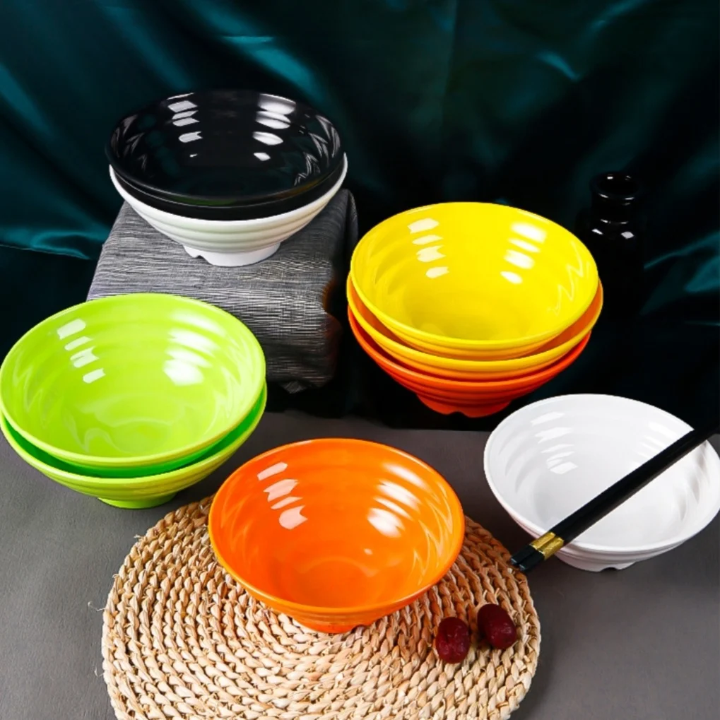 7-9 Inch  32-42 oz Restaurant Large Colour  Melamine Soup Noodle Ramen Pasta Bowl