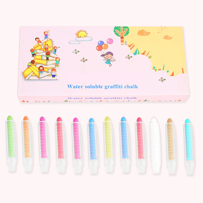 Hot Sale 24 Colours Blackboard Chalk For Class Colored Chalk Small Cheap Color Chalk