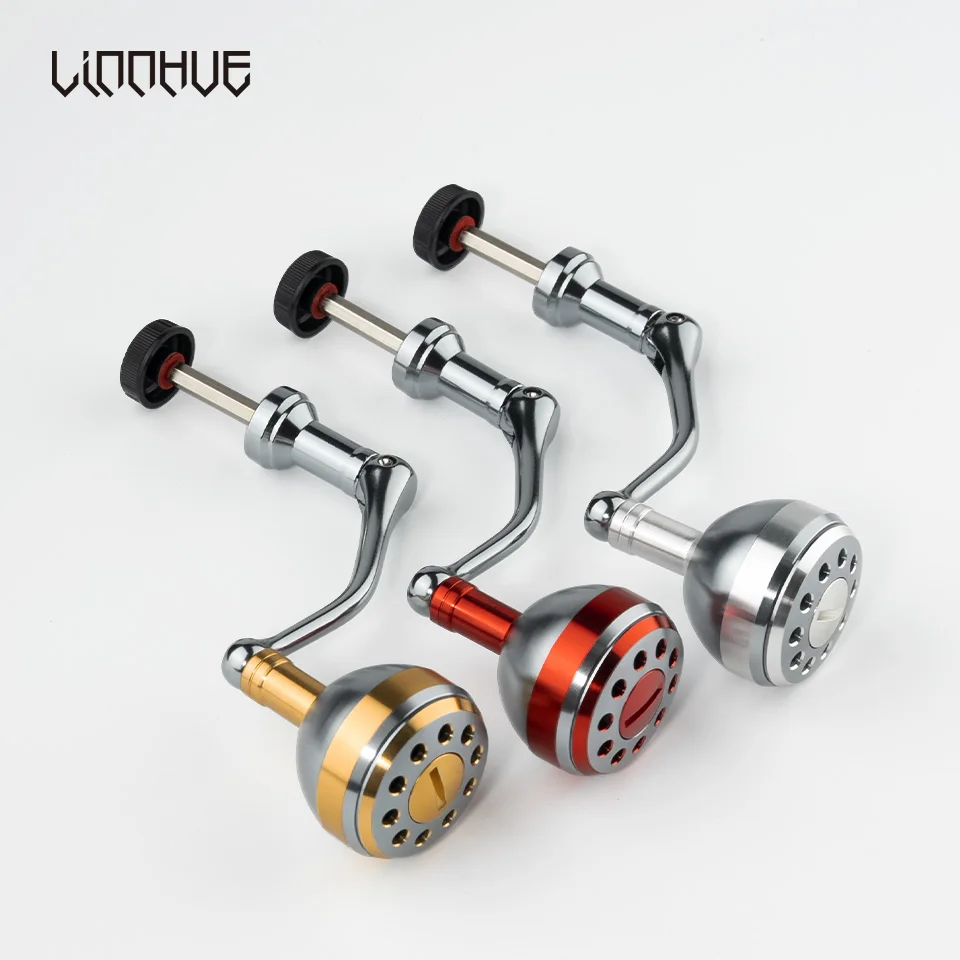 Spinning Reel Handle 500-7000 Metal Reel Replacement Handle Grip With Round Power Knob Fishing Reel Handle Fishing Accessories