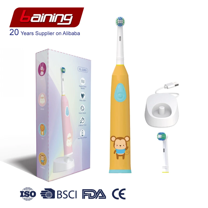 Wholesale Rotary Round Head Electric Toothbrush 360 Degree Toothbrush 3 Modes Rechargeable Electric Toothbrush