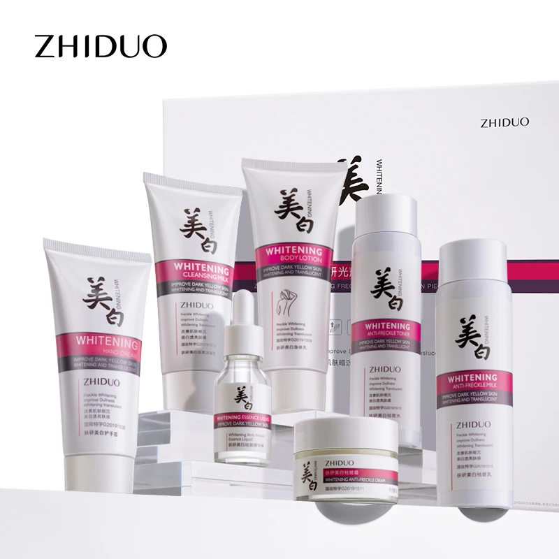 OEM частная марка ZHIDUO увлажняющая Освежающая сыворотка Шелковый лосьон увлажняющий набор для ухода за кожей