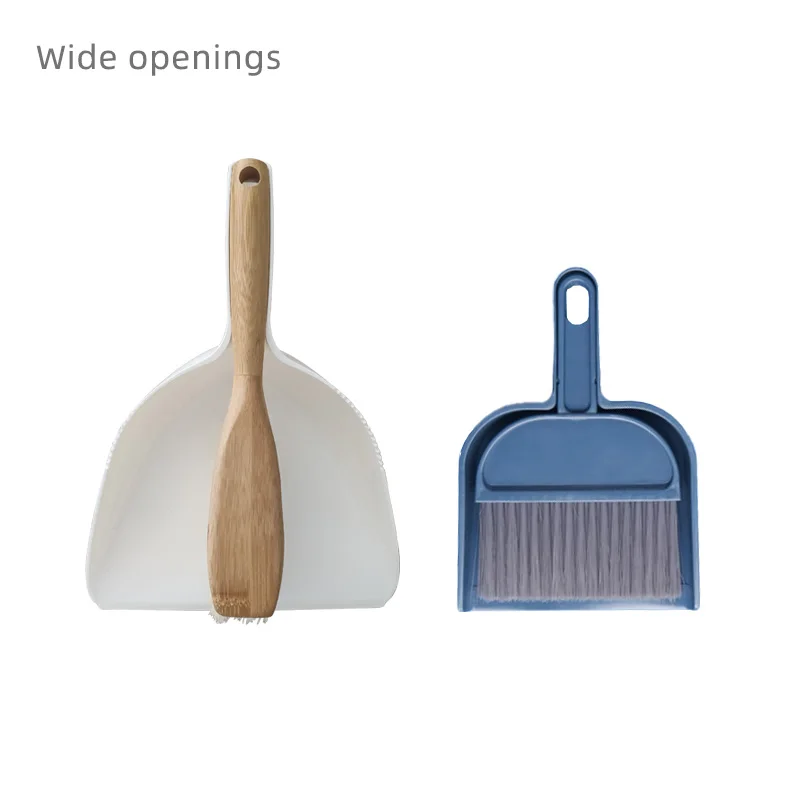 Professional Mini Dust Pan Set PET/PP Broom Head Dustpan with Eco-friendly Bamboo Brush for Desktop Cleaning for Home Use