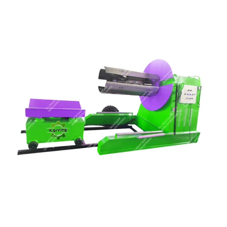 2023 factory direct commercial hydraulic decoiler recoiler uncoiler machine with small car in China