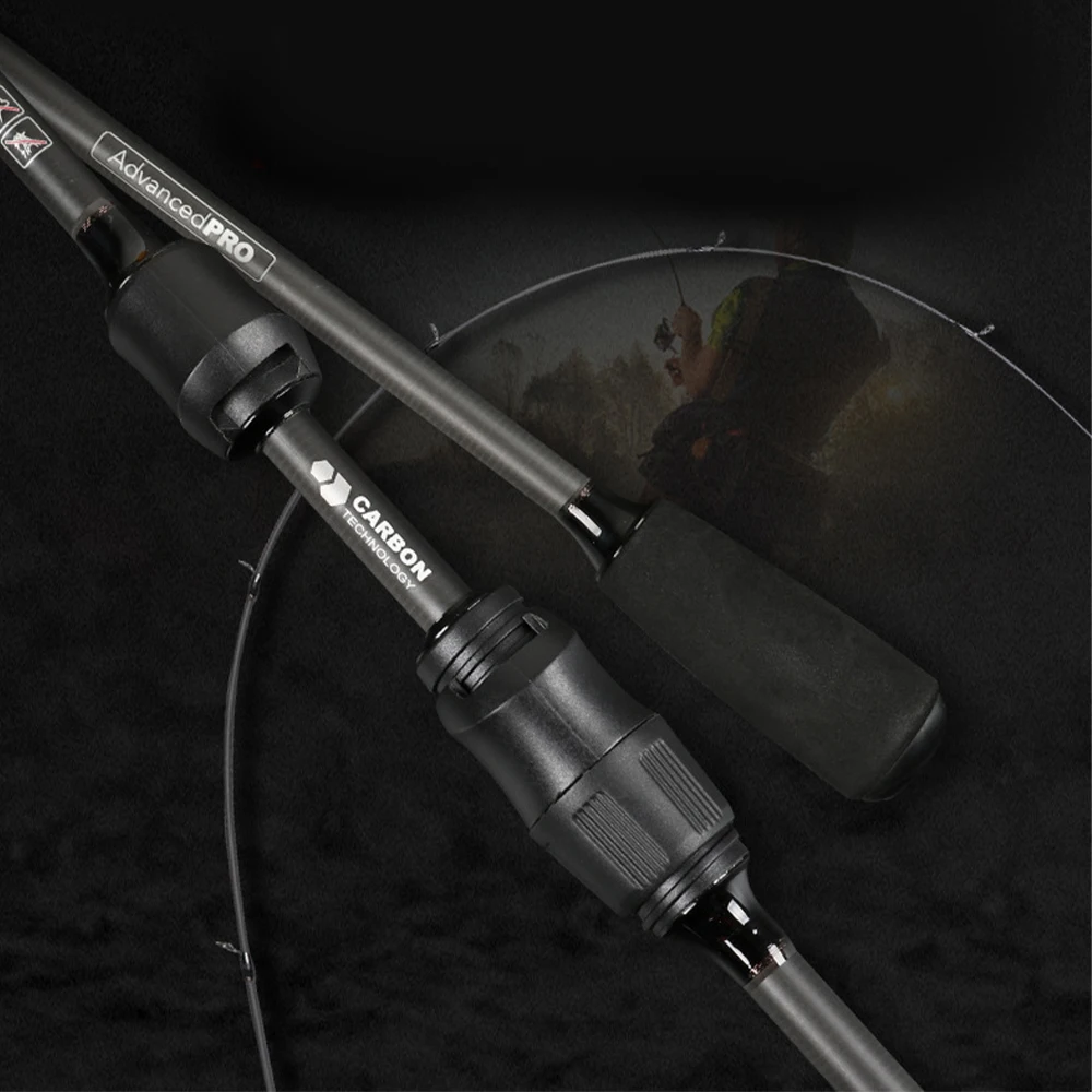 OEM/ODM High Carbon 2 Sections 1.65/1.98/2.14/2.4m UL L Action Lure Spinning Fishing Rod Bass Casting for Trout
