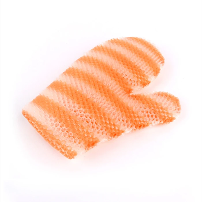 Korean Hot Sell Exfoliating Mitt Bath Shower Mitts Rapid Foaming Quick Drying Skin Exfoliator for Body Scrubbing Glove