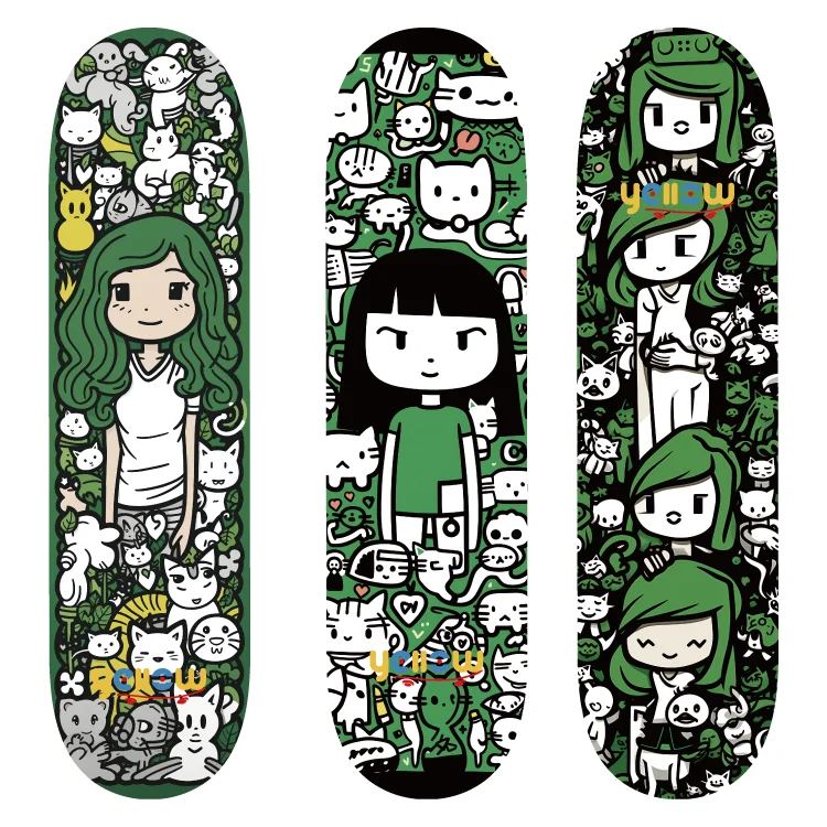 Top quality 7ply full canadian maple skateboard deck, custom blank skate deck with OEM service