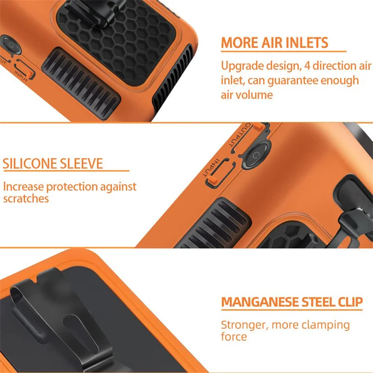 Working Wearable Indoor/Outdoor Portable Waist Recharge Powerful Lithium Usb Personal Fan with 6000mAh Battery