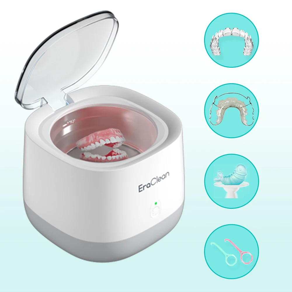 OEM High Efficient denture cleaner ultrasonic retainer cleaner portable ultrasonic jewelry cleaner