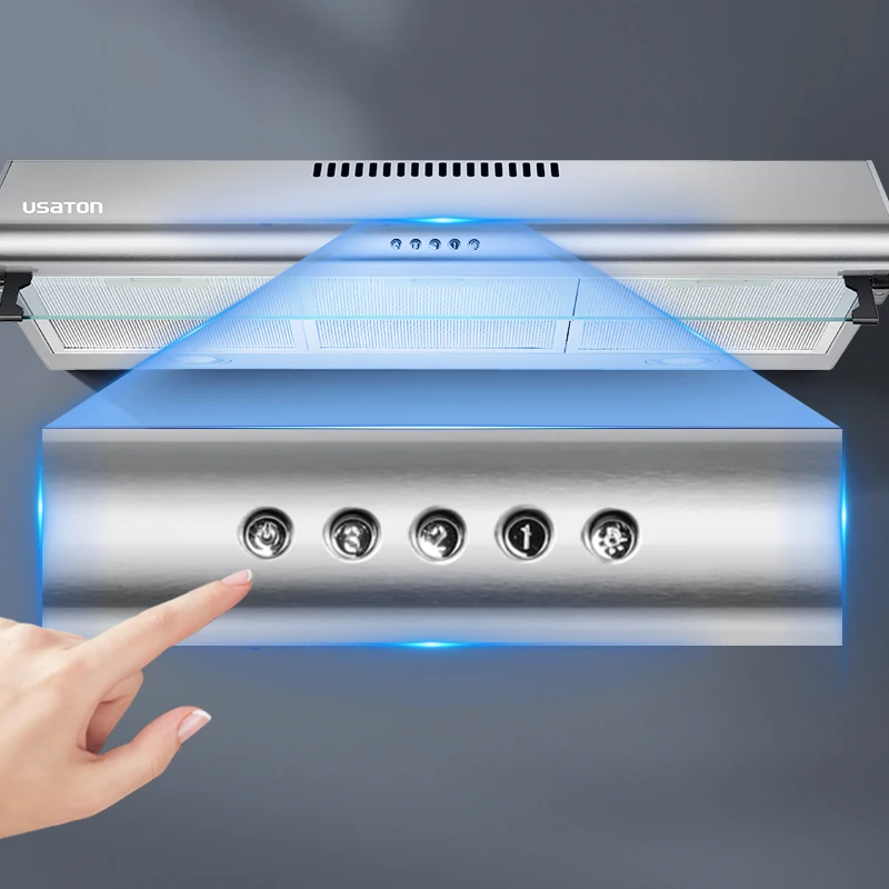 Wall mounted high efficiency custom china wholesale welcome fashion good price chimney led cooker hood for kitchen