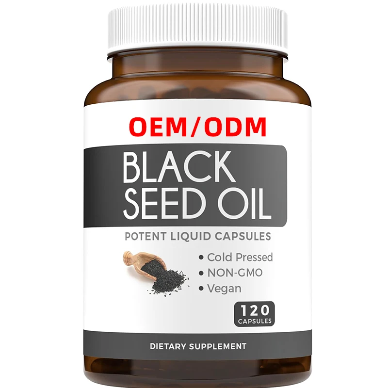 Черное масло 120 софтгелевые капсулы прессованные Nigella Sativa производящие чистое семян черного тмина с витамином е для здоровья кожи