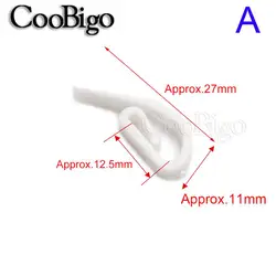 Plastic White Curtain Hook Clips Window Rods Curtain Hanging Ring Loop Glide Door Bathroom Shower Home Accessories