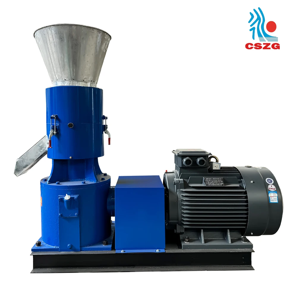 factory flat die pig feed pellet making and sawdust dual usage pelet machine pelet with diesel engine and electric motor