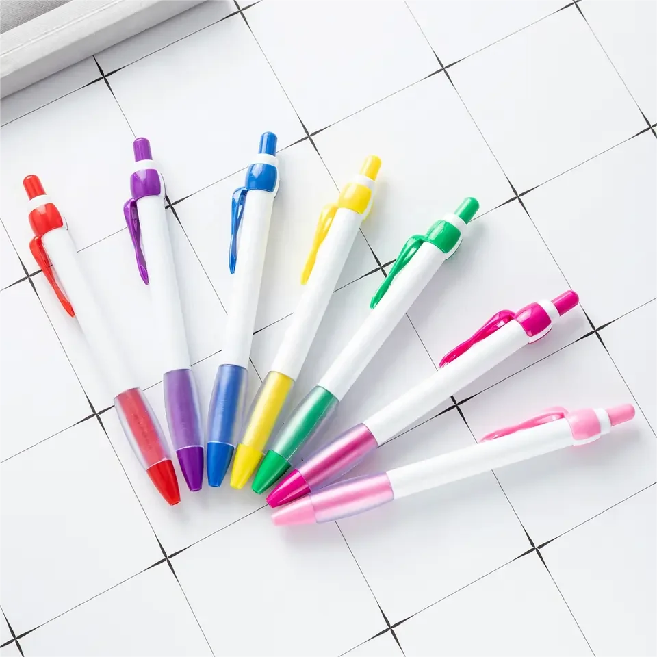 Hot Sell Cheap Custom Recycled Plastic Ballpoint Pen Bowknot Pen Clip Promotional Plastic Ball Pen With Custom Logo