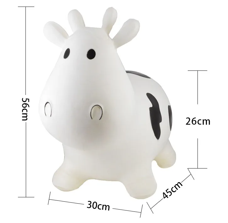 2019 New Item Environmentally Friendly Non-Toxic Kids Toys Painted Cartoon Pink Cows Inflatable Jumping Animal