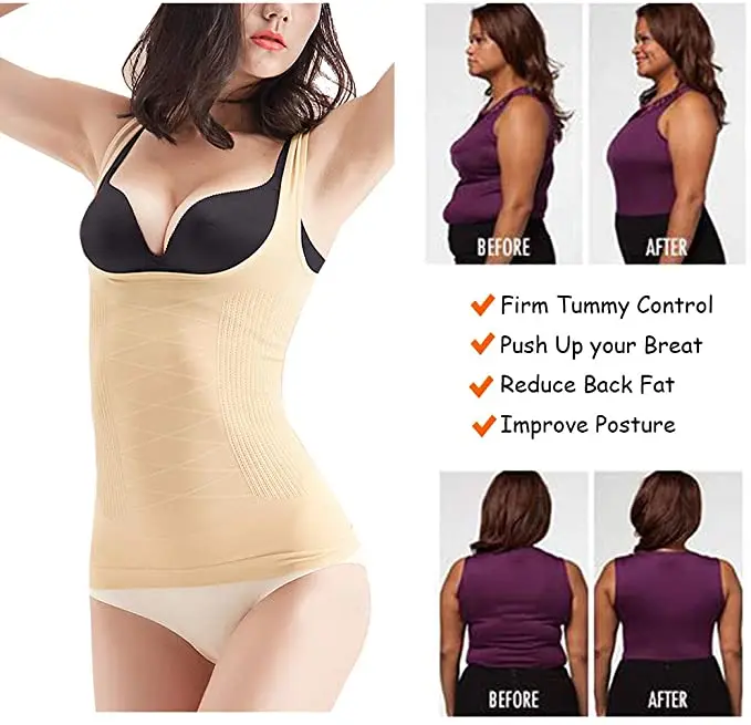Female Full Body Shapers Thong Bodysuit High Waist Shapewear Skinny Sweatshaper Vest For Women